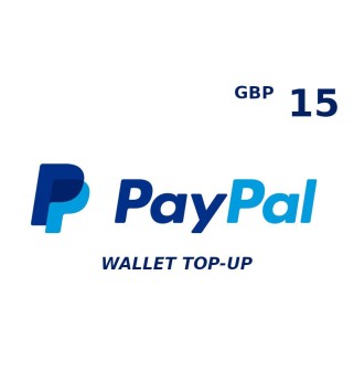PayPal Wallet 15 GBP Top Up Key GLOBAL